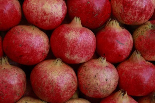 Greece, Athens Fresh pomegranates for sale
